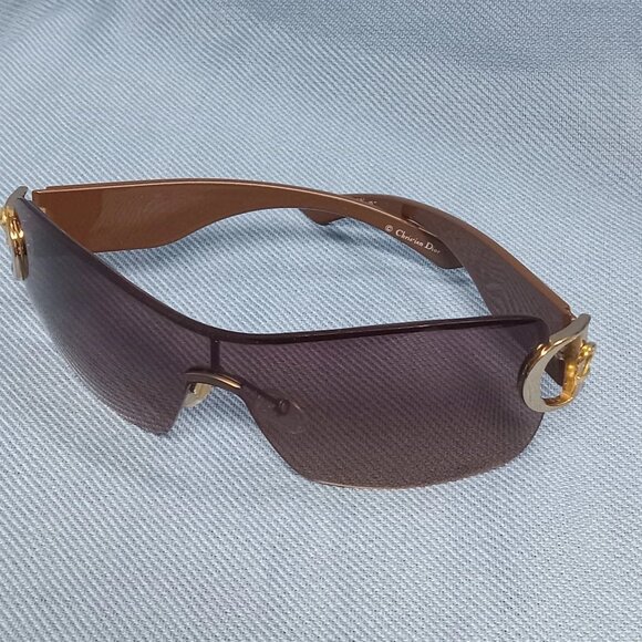 VINTAGE © Christian Dior Women's Buckle BROWN SUNGLASSES Buckle 1 QBOR1 120 B - Picture 9 of 15